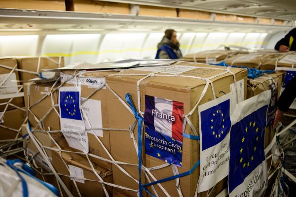 cargo with items to help people fleeing Ukraine
